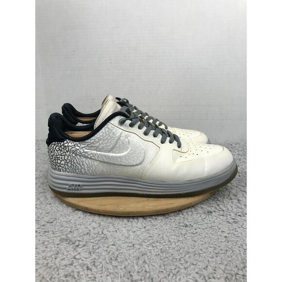 Nike Lunar Force 1 Lux VT Low Elephant Fade Athletic Sneaker Men 11.5 644919-100 - Picture 3 of 10